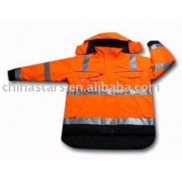 Orange reflektierende feuerhemmende Sicherheitsjacke